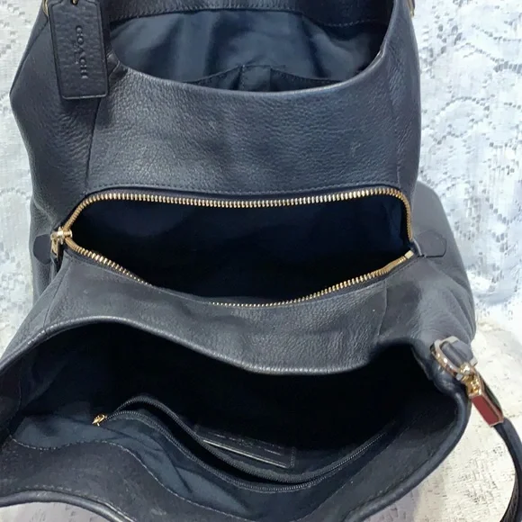 COACH Navy Leather Purse - Picture 6 of 7